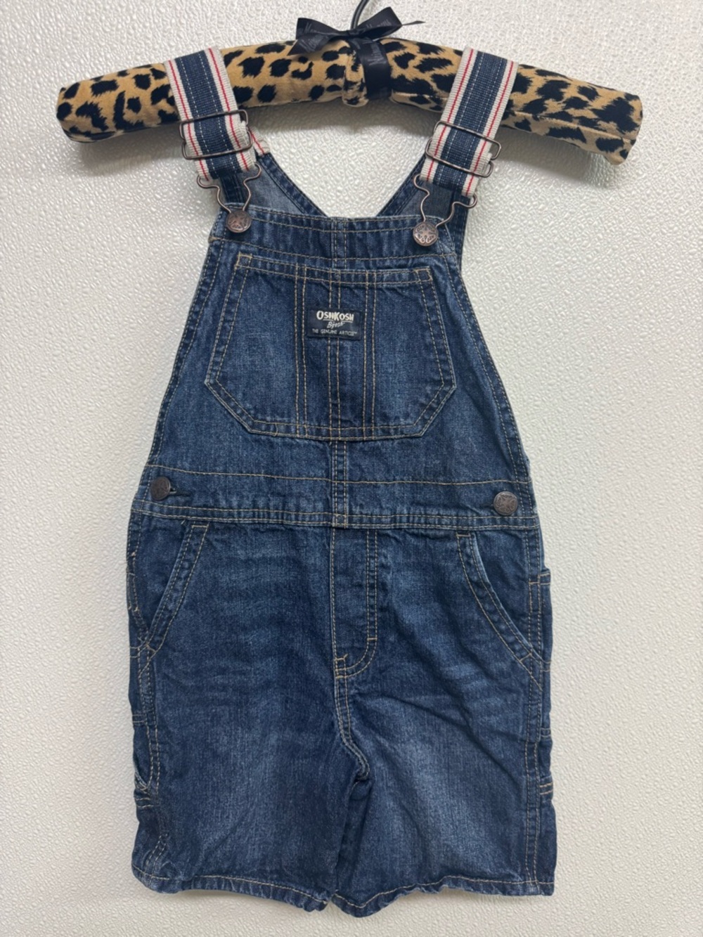 Vintage Vestbak OshKosh B'gosh Kids Blue Denim Shortalls Sz 4T